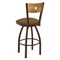 Holland Bar Stool Co 25" Swivel Counter Stool, Bronze Finish, Med Back, Canter Saddle Seat 83025BZMedMplB012 - alternate 2